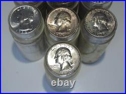 $100 10 Rolls Washington 90% Silver Quarters BU 1956d 1961 1963 1964 #STM934