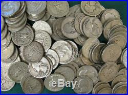 $100 Hundred face 90% SILVER WASHINGTON QUARTERS 400 Coins 1932 1964 TEN ROLLS