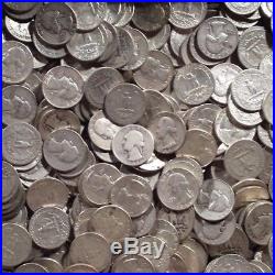 $10.00 Face (40 coins-full Roll) Washington Silver Quarters