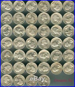 $10 40 Coins Roll 90% Silver Coin Washington Quarters