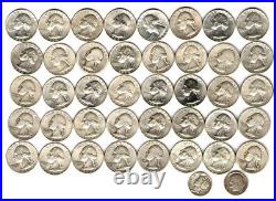 $10 Face 40 Washington Quarters All 90% Silver Plus BONUS NR