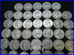 $10 Face Value1 Roll Washington Silver Quarters-Mixed Dates & Condition