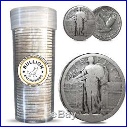 $10 Face Value Standing Liberty Quarters No Dates 90% Silver 40-Coin Roll