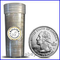 $10 Face Value Washington Quarters 90% Silver 40-Coin Roll (Impaired Proof)