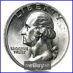 $10 Face Value Washington Quarters 90% Silver 40-Coin Roll (Uncirculated)