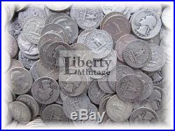 $10 Face Value Washington Quarters U. S. 90% Silver Lot 40 Coin Roll