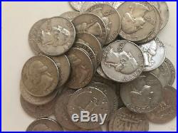 $10 Roll of 40 1960 90% Silver Washington Quarters