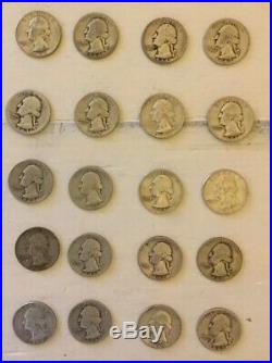 $10 Roll of Washington Silver Quarters / 40 Pre-1964 Coins