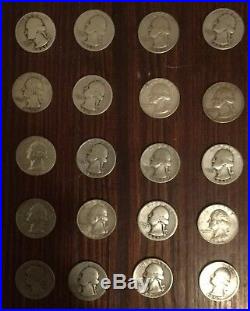 $10 Roll of Washington Silver Quarters / 40 Pre-1964 Coins Listing #4