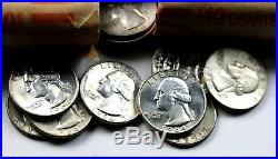 10 Rolls of 1964 Washington Silver Quarters