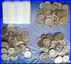 120 Washington 90% Silver Quarters 3 Rolls $30 Face Value