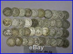 1901 AG/GOOD Barber Silver Quarters (40 Quarters) = One Roll -ID#H538