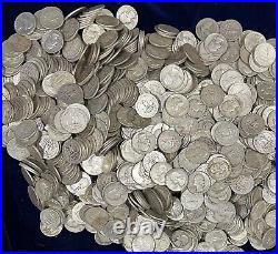 1932-1964 40-Coin Roll of Circulated Washington 90% Silver Quarters, No Culls