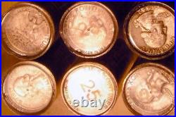1932 1964 Washington 90% Silver Quarters -$10 Face Value-lot Of 40 Coins/roll