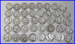 1935 US Quarters, 90% Silver Roll of 40