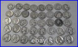 1940 US Quarters, 90% Silver Roll of 40