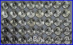 1941 P BU Washington Quarter $10 Roll 40x Coins Lot 25c 90% Silver Quarters