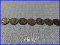 1941 P Washington quarters full roll of 40 90% silver coins $10 Face Value