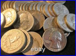 1941 Washington Quarters Better Grade Roll 40 Coins 2410
