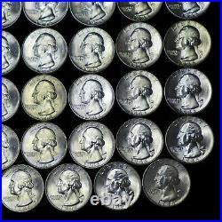 1946-D Denver Mint Silver Washington Quarters Choice BU Original Rolls 40 Coins