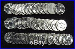 1946-S Washington Quarters 40 COIN FULL ROLL GEM BU #1