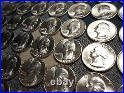 1946-s Gem Bu Roll 40 Washington 90% Silver Quarters From Old Bank Roll