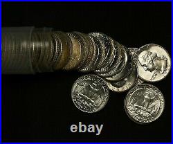1950-P Uncirculated Washington Silver Quarter ORIGINAL ROLL, 40 Coins BU