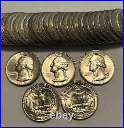 1952 D Bu Uncirculated Roll (40) Silver Washington Quarters. Possible Varieties