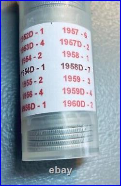 1952 to 1960 Silver Washington Quarter 40 Coin Roll