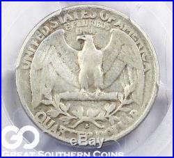 1953-S Washington Quarter, Mint ERROR, Stk on 25% Rolled thin Plan, PCGS Genuine