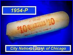 1954-P Original Bank Roll CITY NATIONAL BANK OF CHICAGO (R8344)