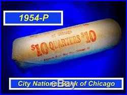 1954-P Original Bank Roll CITY NATIONAL BANK OF CHICAGO (R8344)