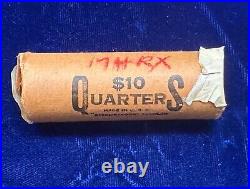 1954-S Washington Silver Quarter Roll 40 GEM BU Quarters from Original Roll