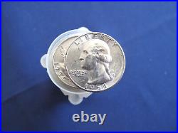 1954-S Washington Silver Quarters Brilliant Uncirculated Roll of 40 Coins E0648