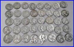 1954 US Quarters, 90% Silver Roll of 40