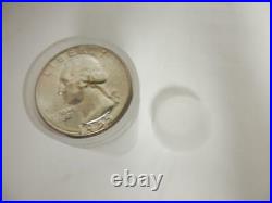 1955 90% Silver Uncirculated, Washington Quarter Roll #p89