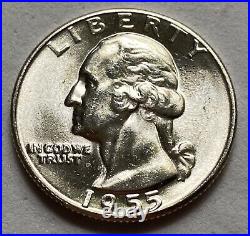 1955 Choice to GEM BU Full $10 Roll of Quarter Dollars 40 Coins 90% Silver