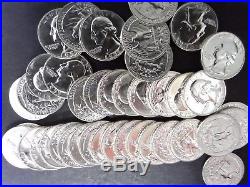 1955-D Roll of 40 Washington Silver Quarters GEM BU