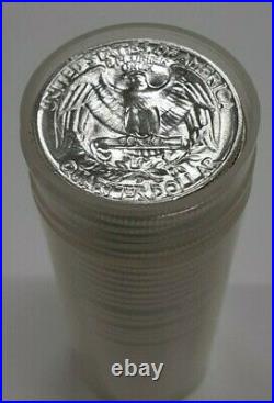 1955-D United States Roll of BU Silver Washington Quarters 40 Coins Total