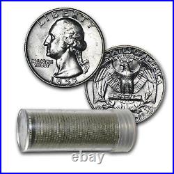 1955-D Washington Quarter 40-Coin Roll BU