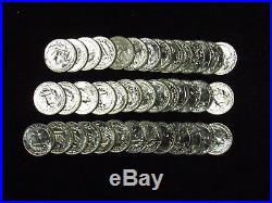 1955-D Washington Quarter CHOICE BU 40 Coin Full Roll