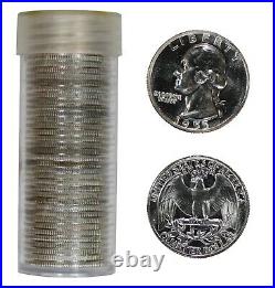 1955 Proof Washington Quarter 25c Gem Proof Solid Date Full Roll 40 Coins