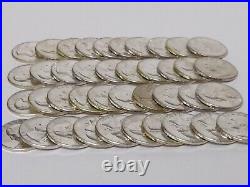 1955 Uncirculated Washington Silver Quarter Roll Of 40 Coins $10 Face Value