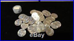 1956 D Washington BU Quarter Roll. 40 Coins. Silver