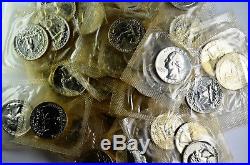 1957 25c Silver Proof Washington Quarter Roll 40 Coins Mint Cellophane