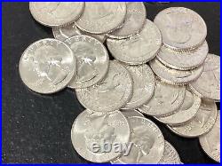 1957-D (40) Coin Roll of BU Uncirculated Silver Washington Quarters L. TS. 50