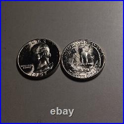 1957 P Bu Roll Washington Quarters 90% Silver (40 Coins) $10 Face Value