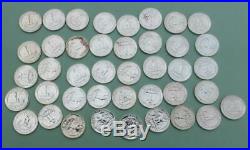 1957 Washington Proof Silver Quarter Roll, 40+ Coins, Nice Semi Key Date Roll