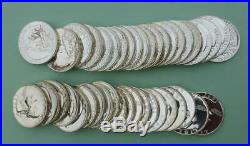 1957 Washington Proof Silver Quarter Roll, 40+ Coins, Nice Semi Key Date Roll