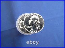 1957 Washington Silver Quarters Proof Roll of 40 Coins E5751